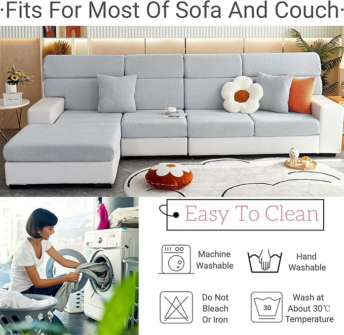 Soothing Home Sofa Covers, Sofa Hero Covers, Wear-Resistant Universal Couch Covers Washable Stretch Sectional Couch Cushion Covers (Yellow,Pillow Cover)