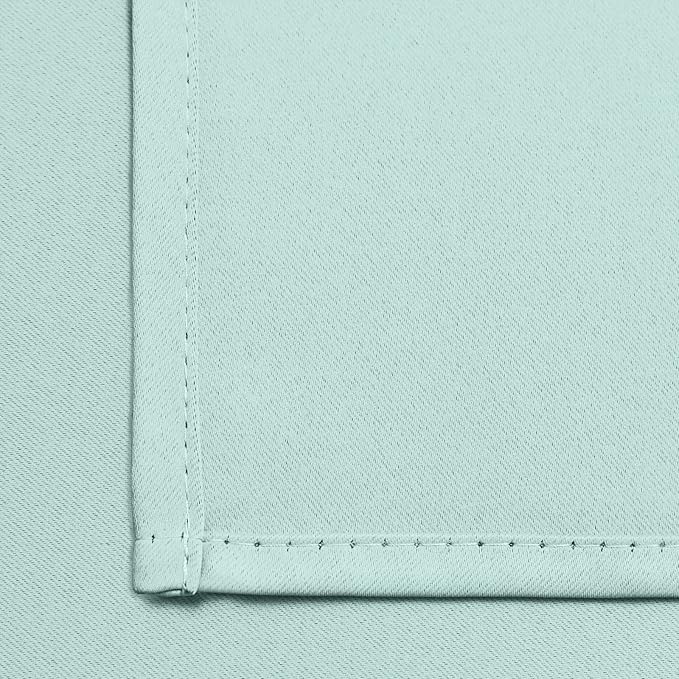 Yakamok Blackout Curtains Room Darkening Thermal Insulated Window Panels,Solid Grommet Top Drapes for Bedroom/Living Room(42Wx63L, Aqua, 2 Panels)