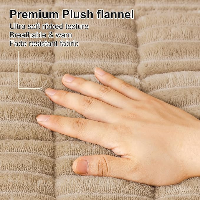 Smiry Couch Cover for Dogs Washable, Non Slip Fuzzy Pet Couch Covers for 3 Cushion Sofa Pet Friendly, Thick Soft Sofa Slipcovers Cushion Protector (Khaki, 27.6" x 88")