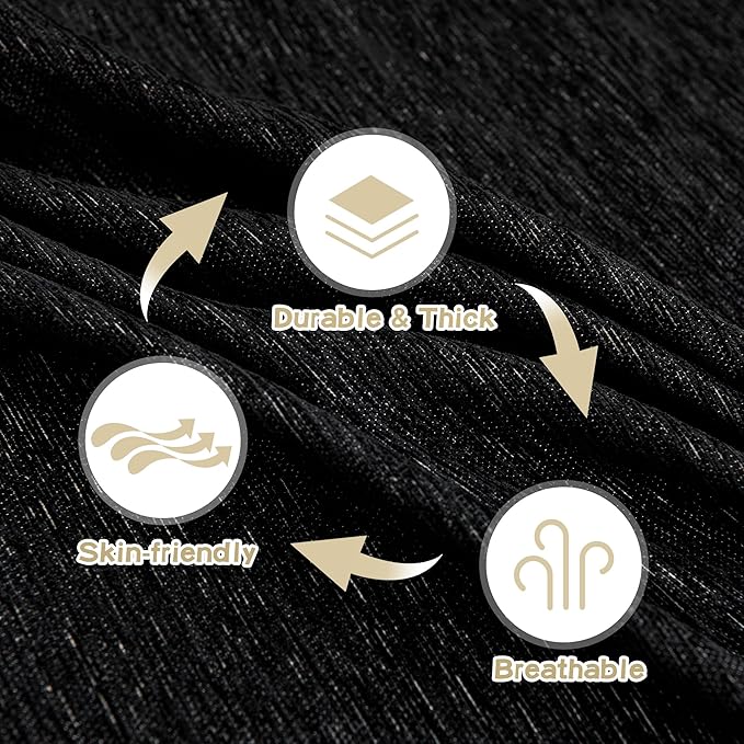 MYSKY HOME Couch Covers for Sofa, Black Couch Sofa Covers for 3 Cushion Couch Sofa, Non Slip Soft Sofa Cover, Couch Cover for Dogs Washable Furniture Protector, 91"x134", Black