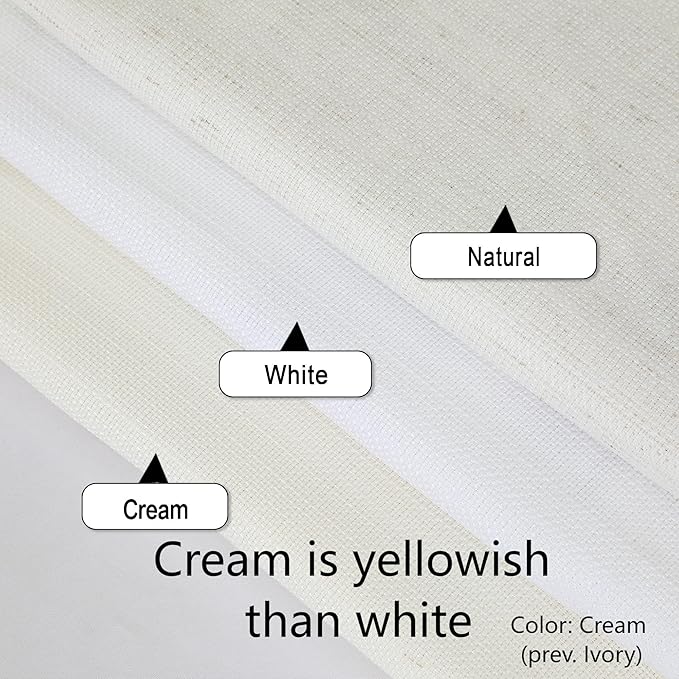 Chyhomenyc Cream Valance for Windows, Light Filtering Faux Linen Textured Small Kitchen Window Curtain, Rod Pocket Short Valance for Bathroom Laundry Basement, 60Wx14L inch, 1 Piece