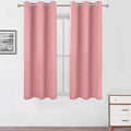 LEMOMO Pink Blackout Curtains 34 x 54 Inch Length/Set of 2 Curtain Panels/Thermal Insulated Room Darkening Blackout Curtains for Bedroom