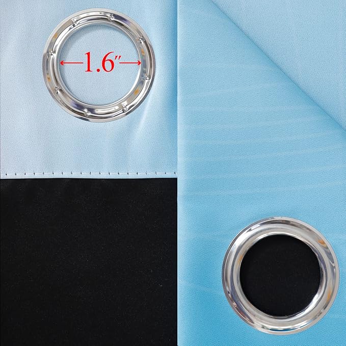 Ombre Pink and Blue Blackout Curtains 45 Inches Long, Full Light Blocking Curtains for Bedroom, Wavy Line Pattern Grommet Thermal Insulated Gradient Drapes for Living Room,42x45 Inch, 2 Panels