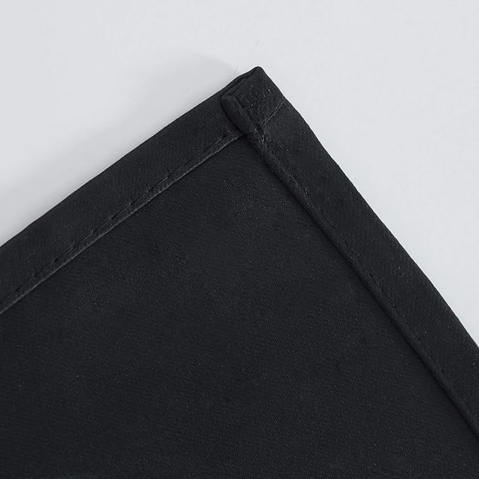 LEMOMO Blackout Curtains 66 x 84 inch/Black Curtains Set of 2 Panels/Thermal Insulated Room Darkening Bedroom Curtains