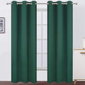 LEMOMO Dark Green Thermal Blackout Curtains/42 x 95 Inch/Set of 2 Panels Room Darkening Curtains for Bedroom
