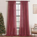 Burgundy Curtains for Living Room Back Tab Modern Farmhouse Semi Sheer Burgundy Curtains 84 inches Long 2 Panels Set Muted Neutral Window Curtain for Dining Room Bedroom 52x84