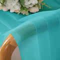 Chyhomenyc Turquoise Sheer Curtains 54 Inch Long 2 Panels, Light Filtering Rod Pocket Voile Short Curtains Drapes for Living Room Bedroom Small Windows, 42Wx54L Inches