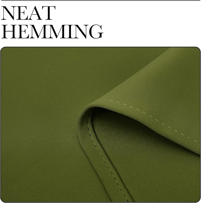 NICETOWN 2 Panels Blackout Curtains, Rod Pocket Thermal Insulated Drapes 84 inches Long, Easy-Care Modern Home Decoration Sunshades for Guest Room, Living Room, Office, 62 x 84 Inch, Olive Green
