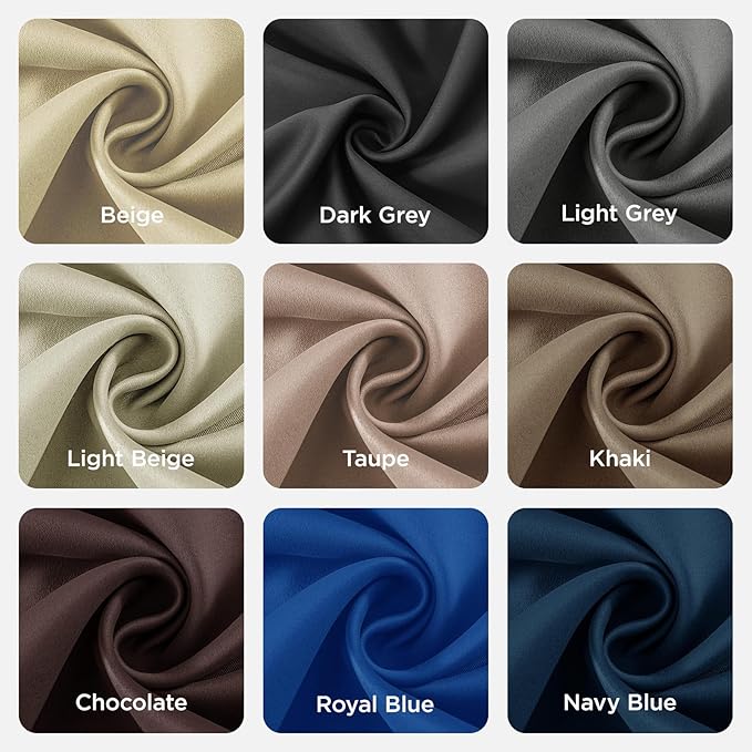 Joydeco Blackout Curtains 63 Inch Length 2 Panels Set, Thermal Insulated Long Drapes 2 Burg, Room Darkening Grommet Drapes for Living Room Bedroom Window