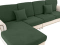 Couch Cushion Covers Seat Cushion Cover Stretch Couch Cover Separate Sectional Sofa Slipcovers Furniture Protector(3 Pieces for Seat or Sofa Backrest, Green)