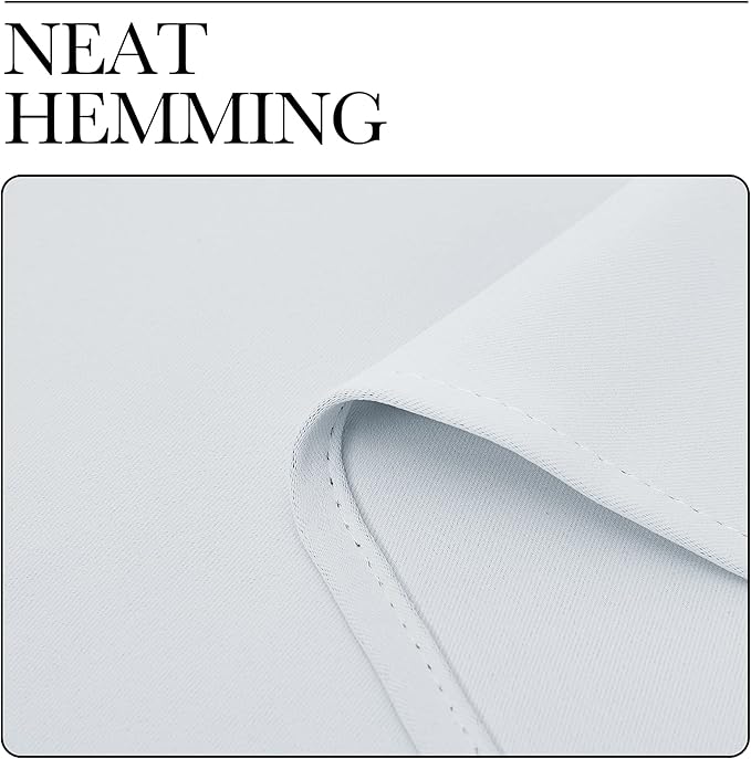 NICETOWN Room Darkening Draperies Curtains Panels, Window Treatment Thermal Insulated Grommet Room Darkening Curtains/Drapes for Bedroom (Greyish White, 2 Panels, W42" X L40")