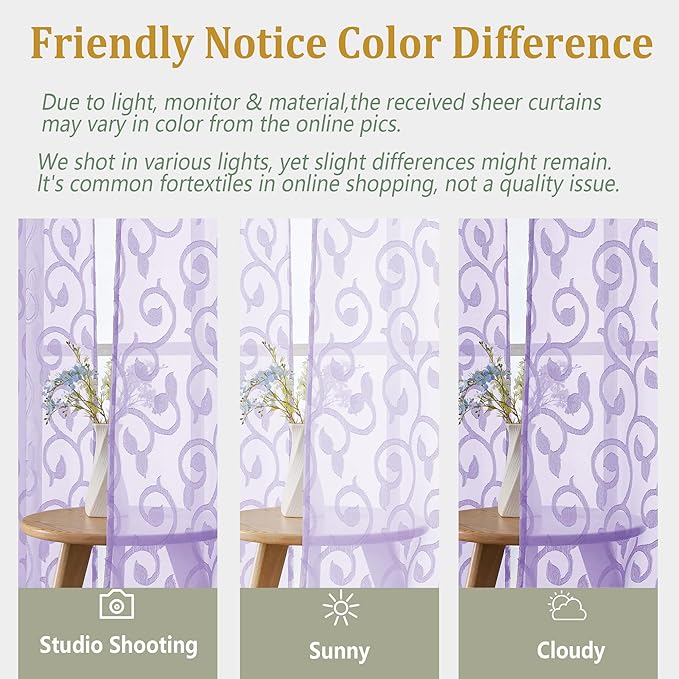 OWENIE Furman Sheer Curtains 45 inch Length for Living Room Bedroom 2 Panels Set, Airy Solid Color Small Window Curtains with Geometric Jacquard Clip Voile Grey Curtains, Dual Rod Pocket, 28Wx45L inch