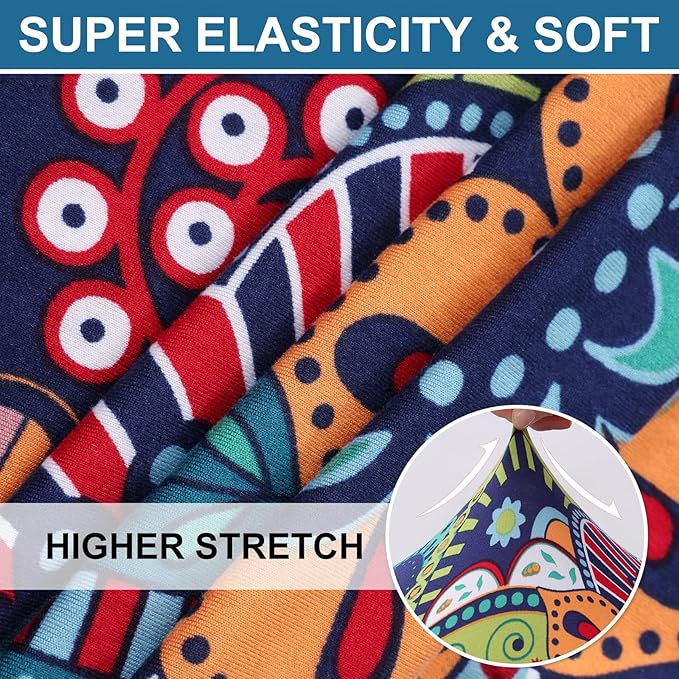 Smiry Printed Couch Cushion Covers, Stretch Soft Couch Covers for Sofa, Washable Non-Slip Sofa Slipcover Furniture Protector for Indoor and Outdoor (Backrest L, Blue Green)