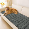 hyha Couch Covers for Dogs Washable, Non Slip Plush Dog Sofa Protectors, Fuzzy Pet Couch Covers for 3 Cushion Sofa Pet Friendly (Dark Grey, 27.6" x 82.7")