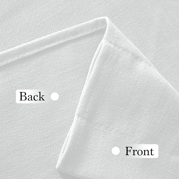 RYB HOME 2 Panels Valance for Windows Thick Faux Linen Blended Light Filtering Privacy Protect Short Swag Topper for Kitchen Bathroom Cabinet, Rod Pocket, White, W 36 x L 36 inch