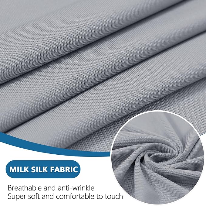 hyha Milk Silk Couch Cushion Covers for Sectional Sofa, Soft Sectional Sofa Couch Covers L Shape Washable, Outdoor Cushion Covers for Patio Furniture with Elastic Bottom(Chaise, Grey)