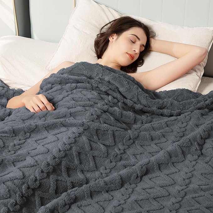 Aganear Blanket King Size - Lightweight Portable Fuzzy Cozy Soft for Couch, Sofa, Bed, Office - Breathable, Skin-Friendly for All Season Accessories (108"x90", Gray)