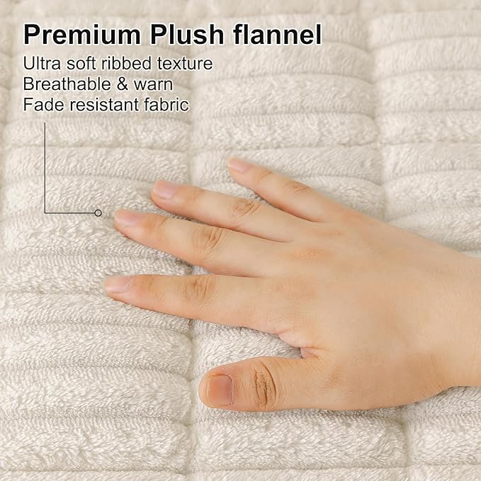 Smiry Couch Cover for Dogs Washable, Non Slip Fuzzy Pet Couch Covers for 3 Cushion Sofa Pet Friendly, Thick Soft Sofa Slipcovers Cushion Protector (White, 27.6" x 82.7")