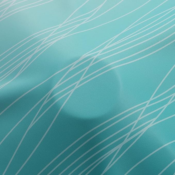 Estelar Textiler Grayish White and Teal Blackout Curtains for Living Room, Ombre Thermal Insulated Noise Reducing Blackout Drapes for Bedroom, Room Darkening Grommet Curtains, 52Wx72L, 2 Panels