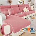 Soothing Home Sofa Covers, Sofa Hero Covers, Wear-Resistant Universal Couch Covers Washable Stretch Sectional Couch Cushion Covers (Pink,Chaise Cover)