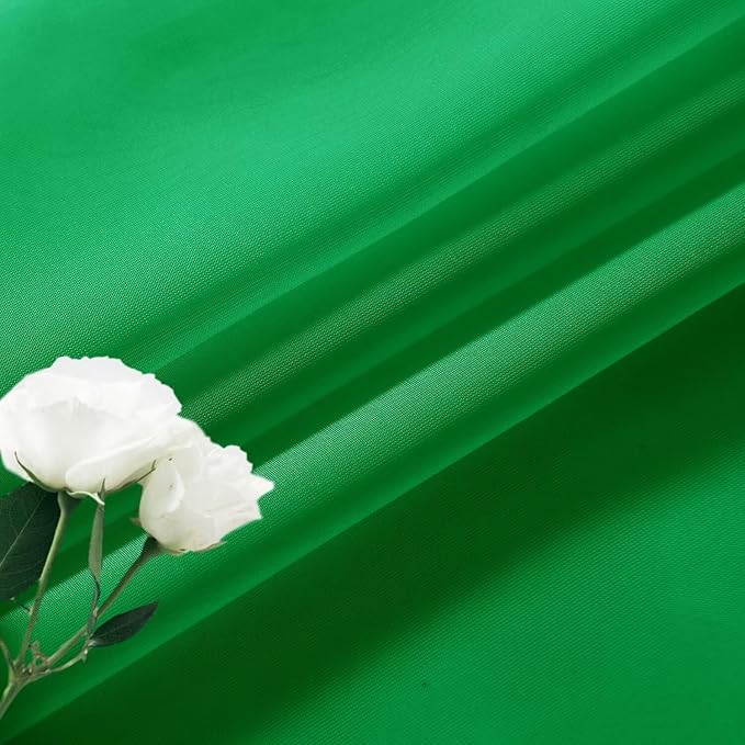 SpaceDresser Basic Rod Pocket Sheer Voile Window Curtain Panels Green 1 Pair 2 Panels 26 Width 40 Inch Long for Kitchen Bedroom Children Living Room Yard（Green，26Wx 40L）