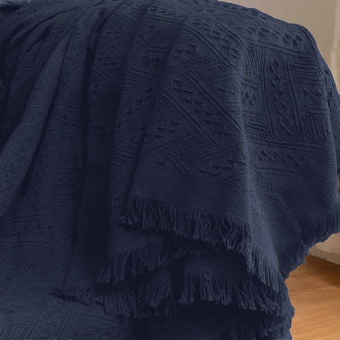 HOMERILLA Sectional Couch Covers for Sectional Sofa L Shaped Sofa Cover Blanket 2 Pieces L Shape Furniture Protector for Pets Dogs(Midnight Blue, Large)
