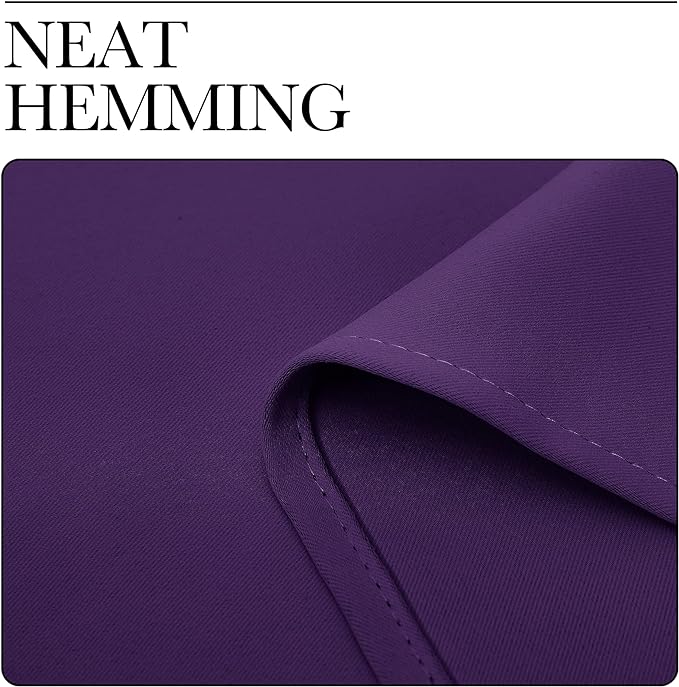 NICETOWN Royal Purple Blackout Curtains 120 inches Length for Living Room, 2 Panels, 55" Wide, Thermal Insulated Long Drapes for Large Window