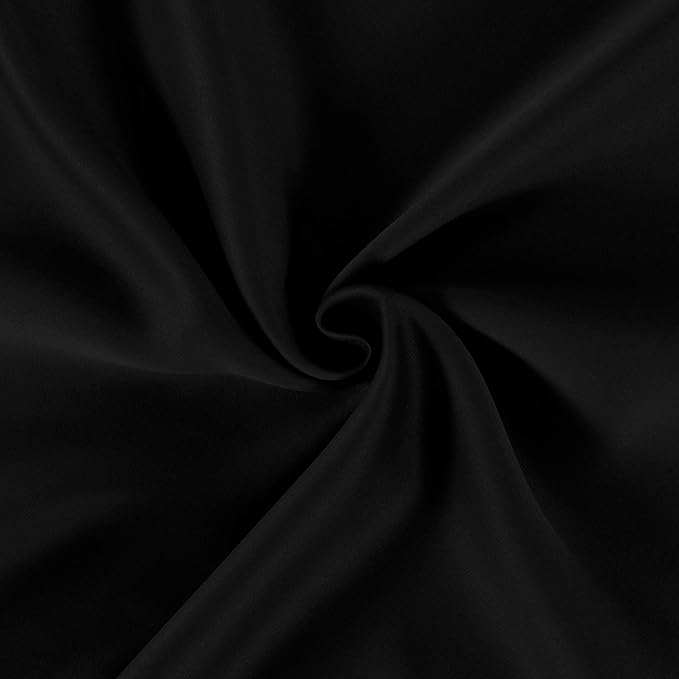 LEMOMO Black Thermal Blackout Curtains/52 x 95 Inch/Set of 2 Panels Room Darkening Curtains for Bedroom