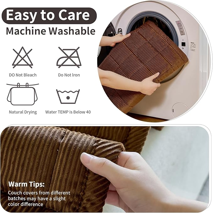 Couch Covers for Dogs Washable, Non Slip Couch Covers for Loveseat Sofa Pet Friendly, Soft Fuzzy Sofa Covers for Pet, Dog Couch Cover Furniture Protector(1PC,Dark Brown,27.6"x94.5")
