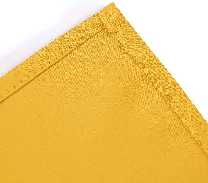 LEMOMO Yellow Thermal Blackout Curtains/42 x 84 Inch/Set of 2 Panels Room Darkening Curtains for Bedroom