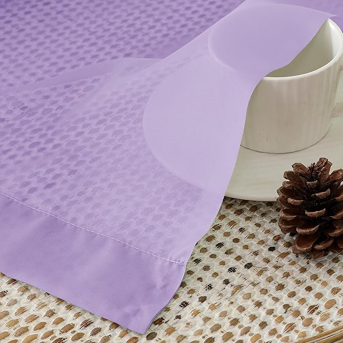 Aiyufeng Light Purple Sheer Curtain Panels Pair Sold 96 Inch Length, Light Filtering Window Curtain Drapes Treatment for Kitchen, Bedroom/Children Room, Voile Top Dual Rod Pocket, 2 Pack of 42 x 96"