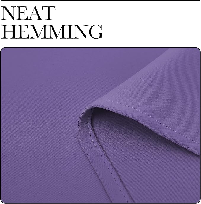 NICETOWN Blackout Curtains & Drapes for Bedroom, Lilac Purple, W34 x L48, Set of 2, Triple Weave Grommet Top Thermal Insulated Light Blocking Panels for Bathroom/Living Room