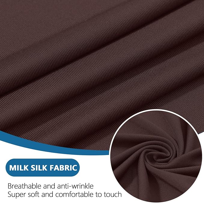 hyha Milk Silk Couch Cushion Covers, Soft Magic Sofa Covers Washable for 2 Cushion Couch, Stretch Sectional Outdoor Cushion Covers for Patio Furniture with Elastic Bottom(2 Packs, Chocolate)