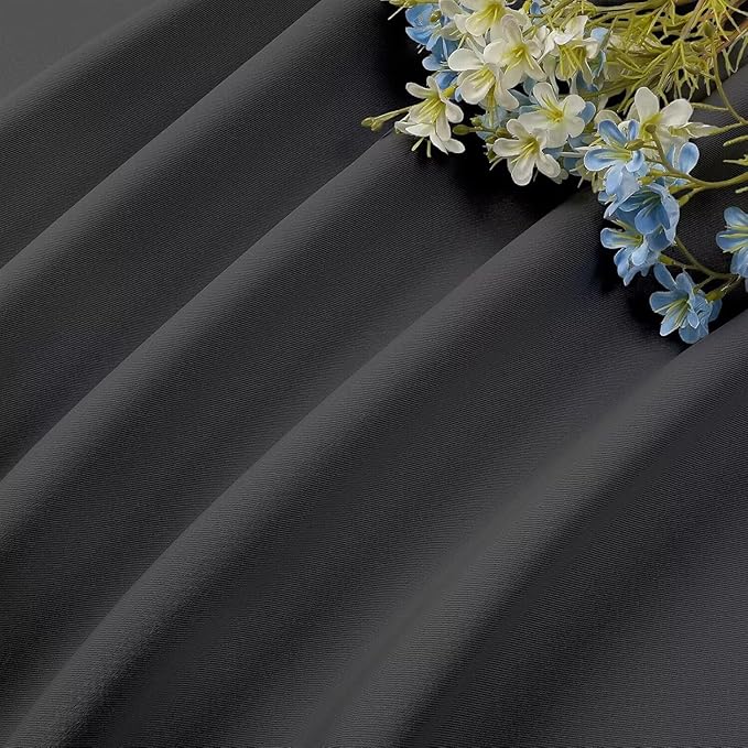 Joydeco 84Inch Blackout Curtains for Bedroom, Black Out Curtains 84 inch Long, Thermal Insulated Long Drapes 2 Panels Set, Room Darkening Grommet Grey Curtains for Living Room, Cortinas para Sala