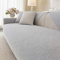 Soft Waterproof Chenille Cover Washable, Non Slip Sectional Sofa Covers for 3 Cushion Couch Sofa L Sharped Sofa Slipcover for Pets, Furniture Protector (1 PCS 36"x94" Light Grey)