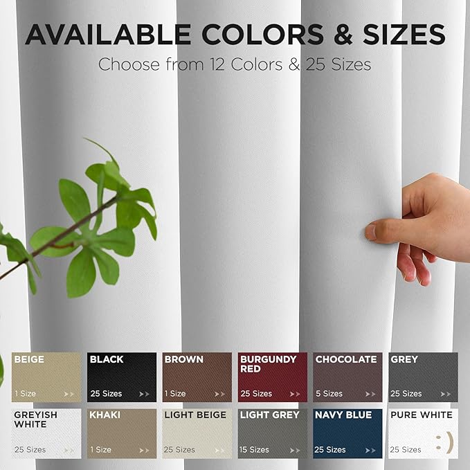 Joydeco Blackout Door Curtain for Doorway Privacy 90 Inches Long, Grommet Closet Curtain for Open Closet, Room Divider for Bedroom Living Room (Greyish White 52Wx90L, 1 Panel)