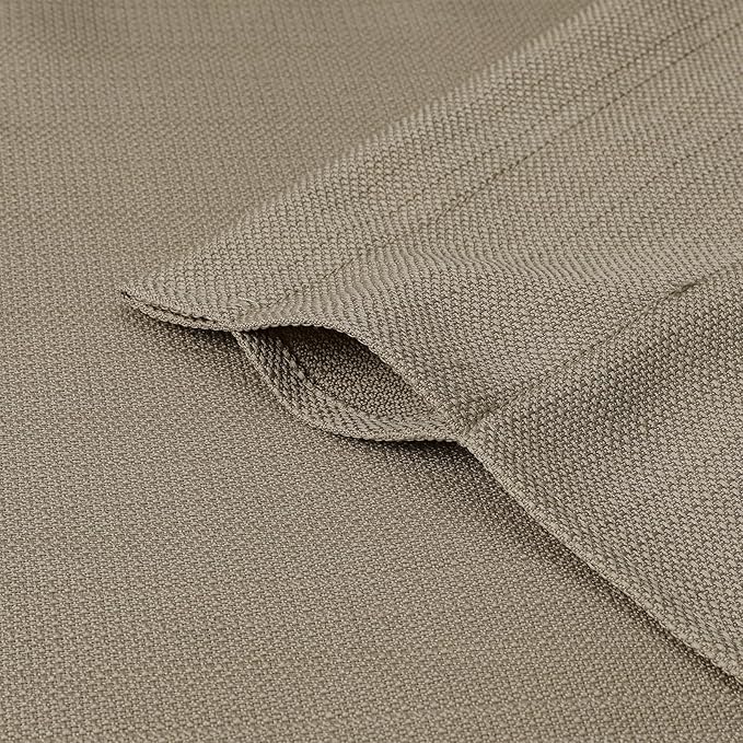 Chyhomenyc Camel Short Curtain Valance for Windows, Faux Linen Textured Half Window Curtains, Burlap Solid Topper Small Curtain Valance for Bathroom Laundry Basement, 60Wx18L Inch, 1 Piece