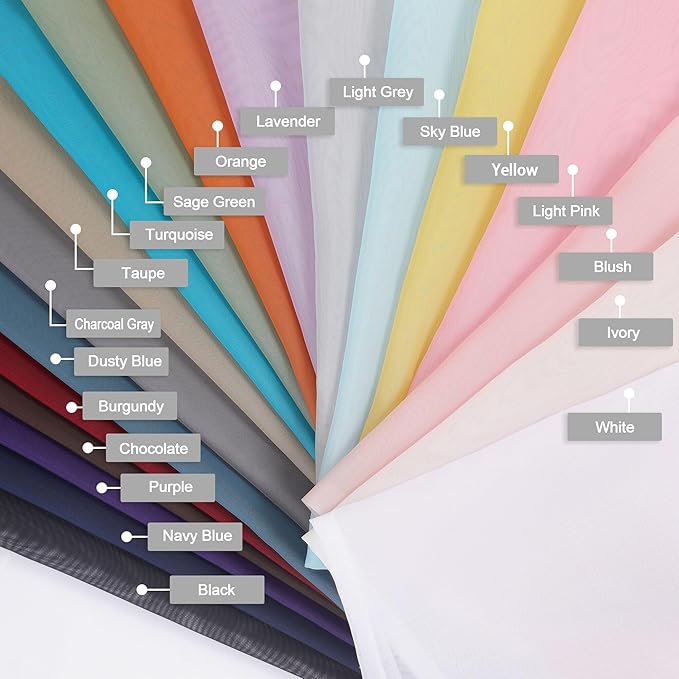 Sheer Green Curtains for Bedroom Living Room 90 Inches Long 2 Panels Set, Soft Airy Light Filtering Sheer Window Treatments, Modern Rod Pocket Curtains Drapes, Each 59" Wx90 L Inch