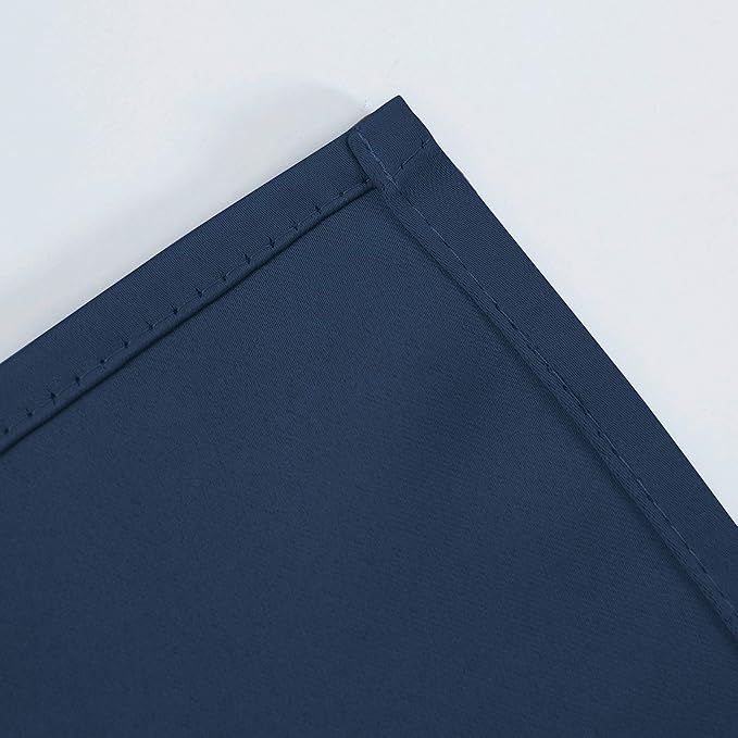 LEMOMO Navy Blue Blackout Curtains 34 x 54 Inch Length/Set of 2 Curtain Panels/Thermal Insulated Room Darkening Blackout Curtains for Bedroom