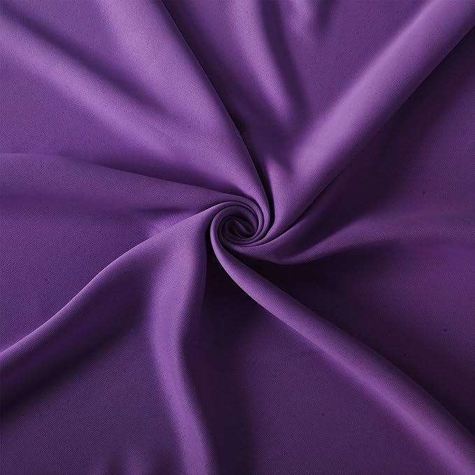 LEMOMO Purple Blackout Curtains 34 x 63 Inch Length/Set of 2 Curtain Panels/Thermal Insulated Room Darkening Blackout Curtains for Bedroom