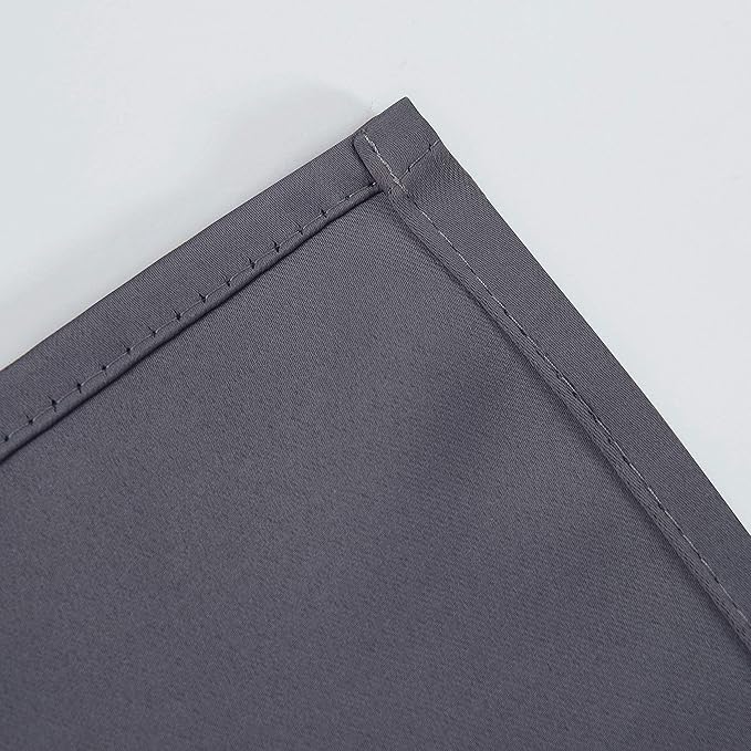 LEMOMO Grey Blackout Curtains for Bedroom Room Darkening Curtains/38 x 54 Inch Long Set of 2 Panels Draperies Thermal Insulated Living Room Curtains