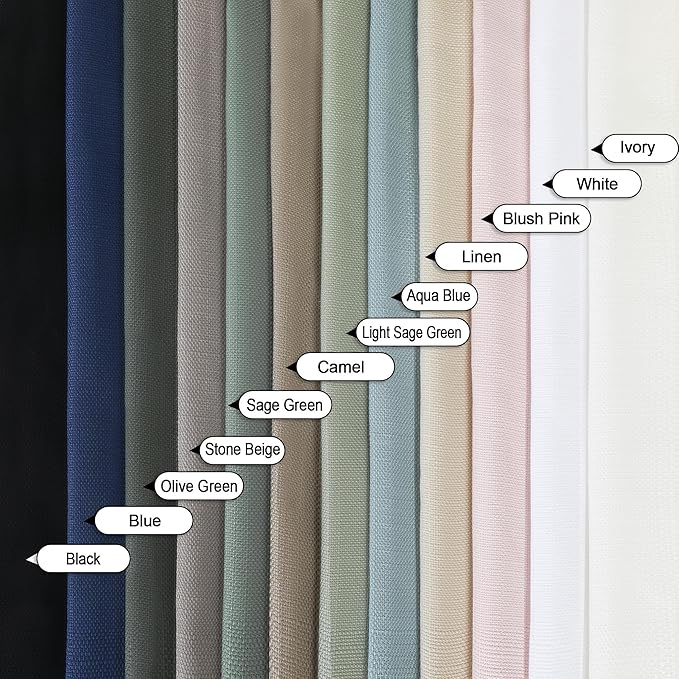 Chyhomenyc Blue Short Curtain Valance for Windows, Faux Linen Textured Half Window Curtains, Burlap Solid Topper Small Curtain Valance for Bathroom Laundry Basement, 60Wx18L Inch, 1 Piece
