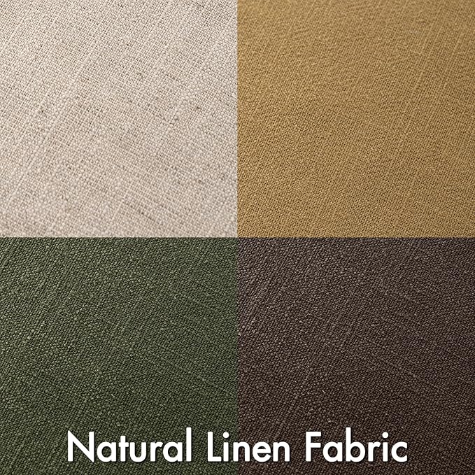 MIULEE Neutral Green/Brown Linen Pillow Covers Pack of 4 Decorative Natural Solid Throw Pillow Covers Soft Accent Boho Farmhouse Couch Pillowcases Spring Decors for Living Room Bed Sofa 18x18 Inch