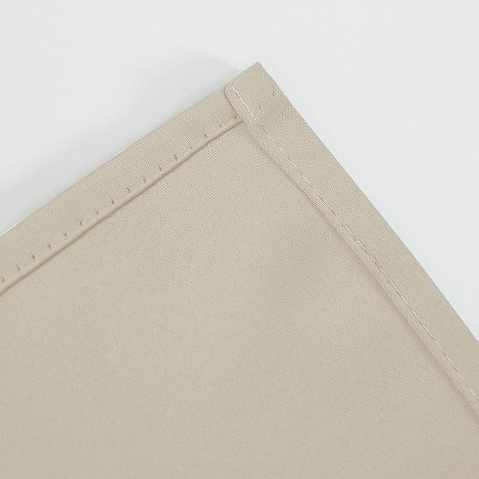 LEMOMO Light Beige Thermal Blackout Curtains/38 x 63 Inch/Set of 2 Panels Room Darkening Curtains for Bedroom