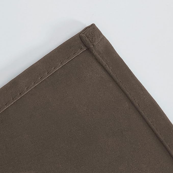 LEMOMO Chocolate Brown Blackout Curtains 38 x 54 Inch Length/Set of 2 Curtain Panels/Thermal Insulated Room Darkening Blackout Curtains for Bedroom