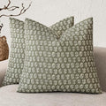 Foindtower Set of 2 Decorative Vintage Floral Print Throw Pillow Covers Neutral Modern Farmhouse Cushion Covers Boho Home Decor for Sofa Couch Chair Bedroom Living Room,22×22 Inch,Sage Green