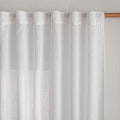 MYSKY HOME Floor to Ceiling Curtains 102 Inches White Sheer Window Drapes 2 Panel Sets Linen Look Boho Fabric Back Tab Draperies, Soft Cotton Blend Light Filtering for Living Room，50" Wide