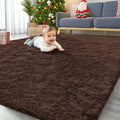 OLANLY 5x6 Area Rugs for Living Room Bedroom, Machine Washable Soft Fluffy Shaggy Bedside Rug, Indoor Floor Carpet for Kids Girls and Boys, Dorms, Nursery Rooms, Home Decor Aesthetic, Coffee