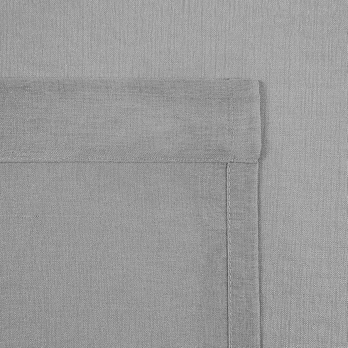 DWCN Grey Sheer Curtains Semi Transparent Voile Rod Pocket Curtains for Bedroom and Living Room, 52 x 108 inches Long, Set of 2 Panels