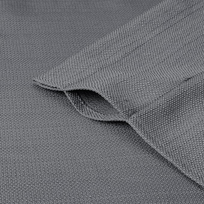 Chyhomenyc Dark Grey Short Curtain Valance for Windows, Faux Linen Textured Half Window Curtains, Burlap Solid Topper Small Curtain Valance for Bathroom Laundry Basement, 60Wx18L Inch, 1 Piece